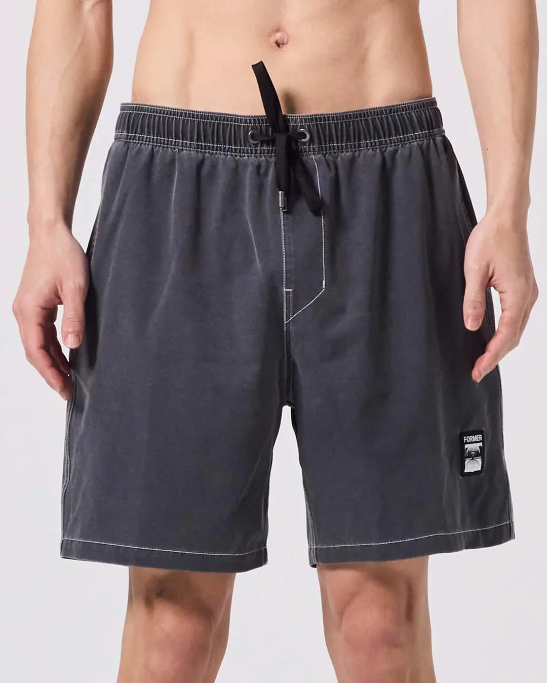 Swans 18" Swim Shorts - Black - Image 2