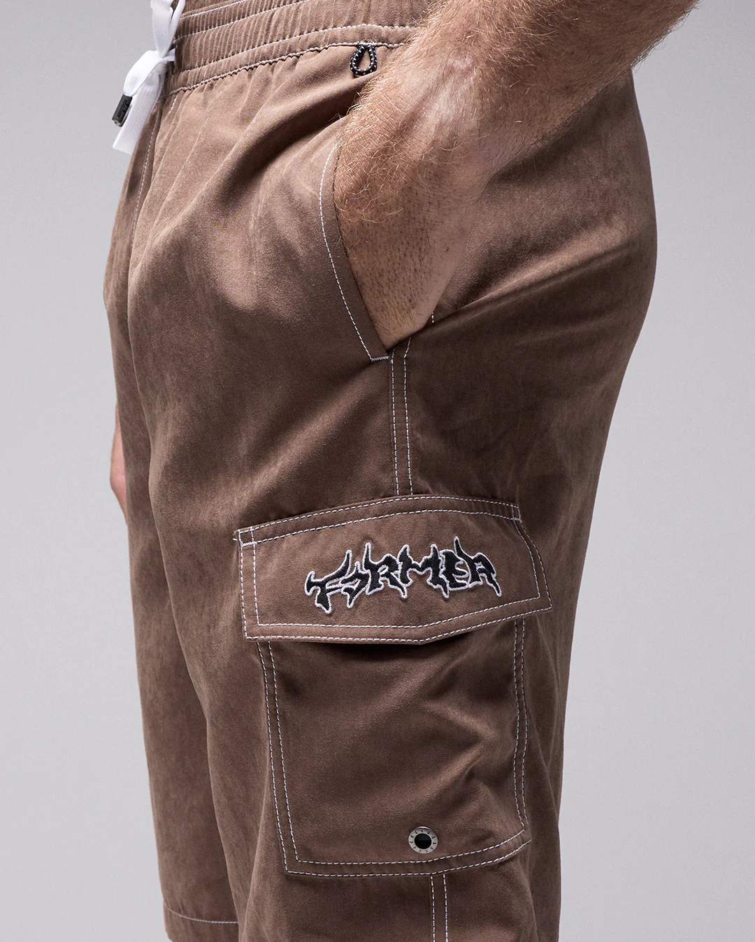 Swans Cargo 21" Swim Shorts - Chocolate - Image 5