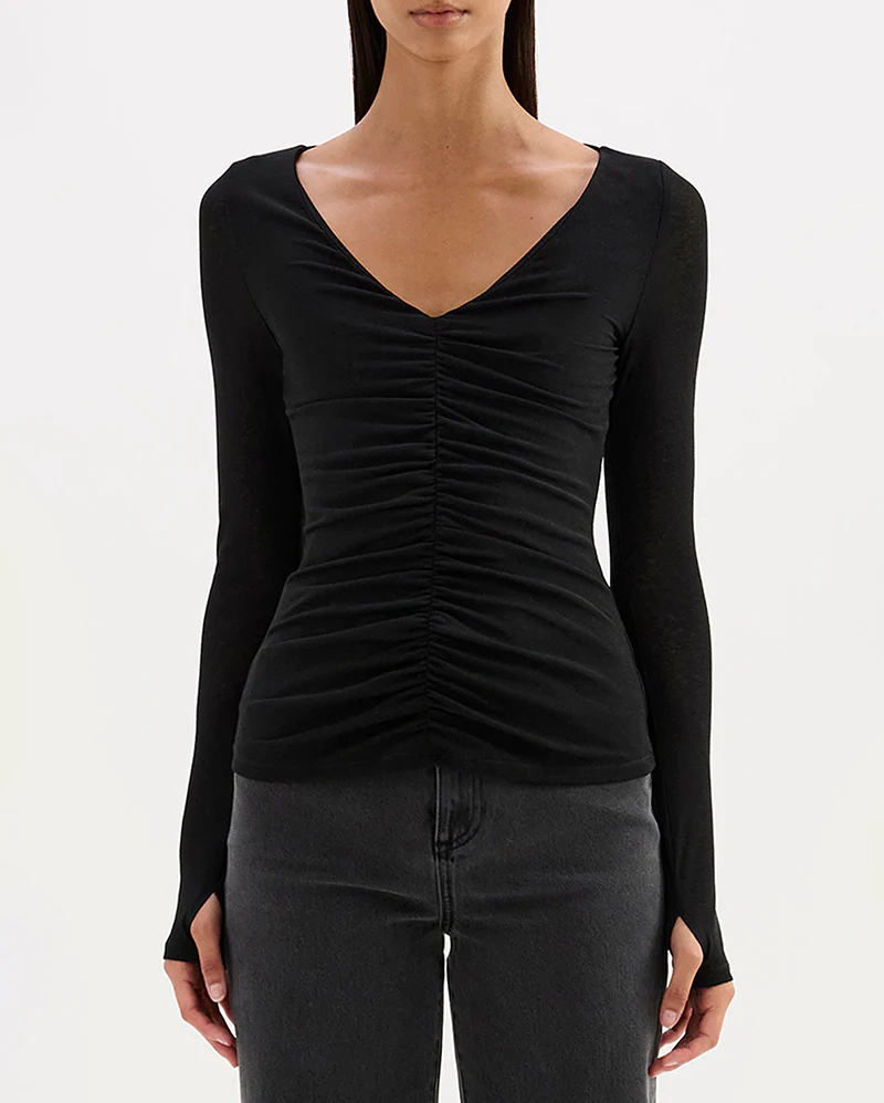 Gigi Mesh Top - Black - Image 2