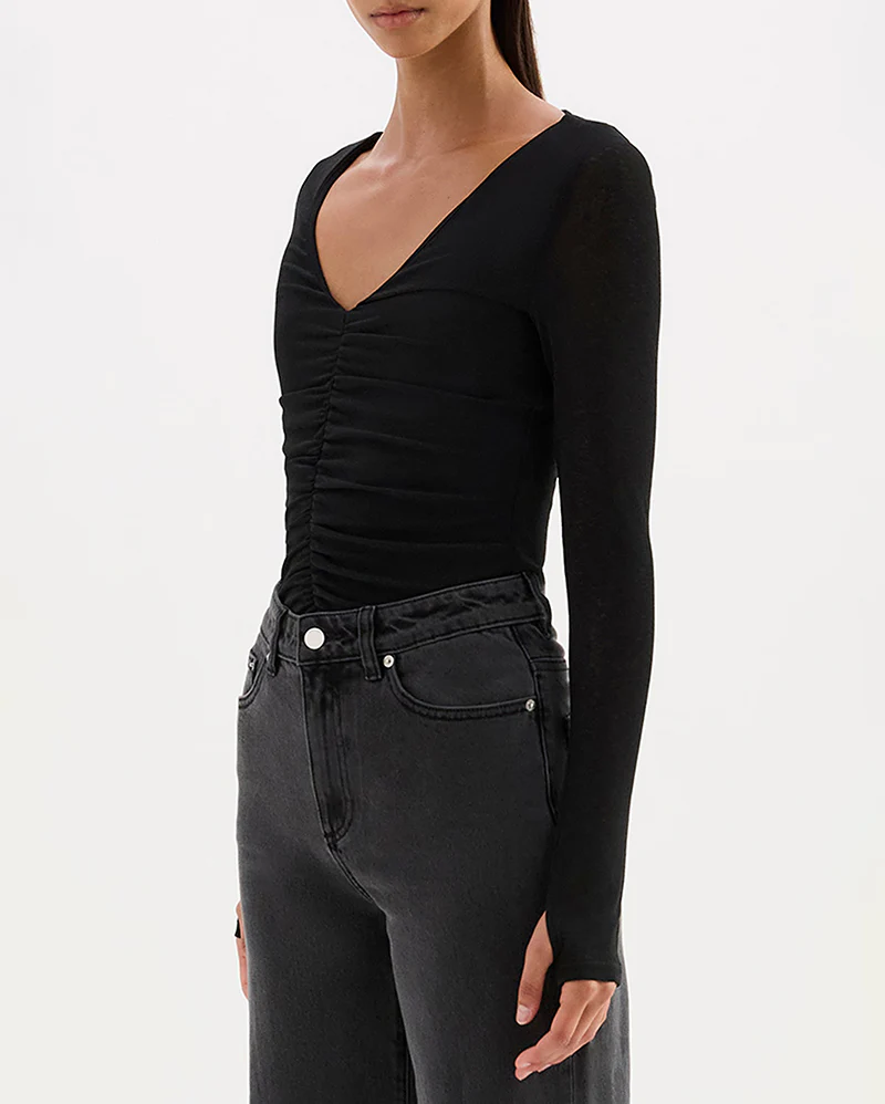 Gigi Mesh Top - Black - Image 3