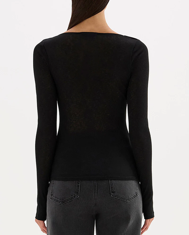 Gigi Mesh Top - Black - Image 4