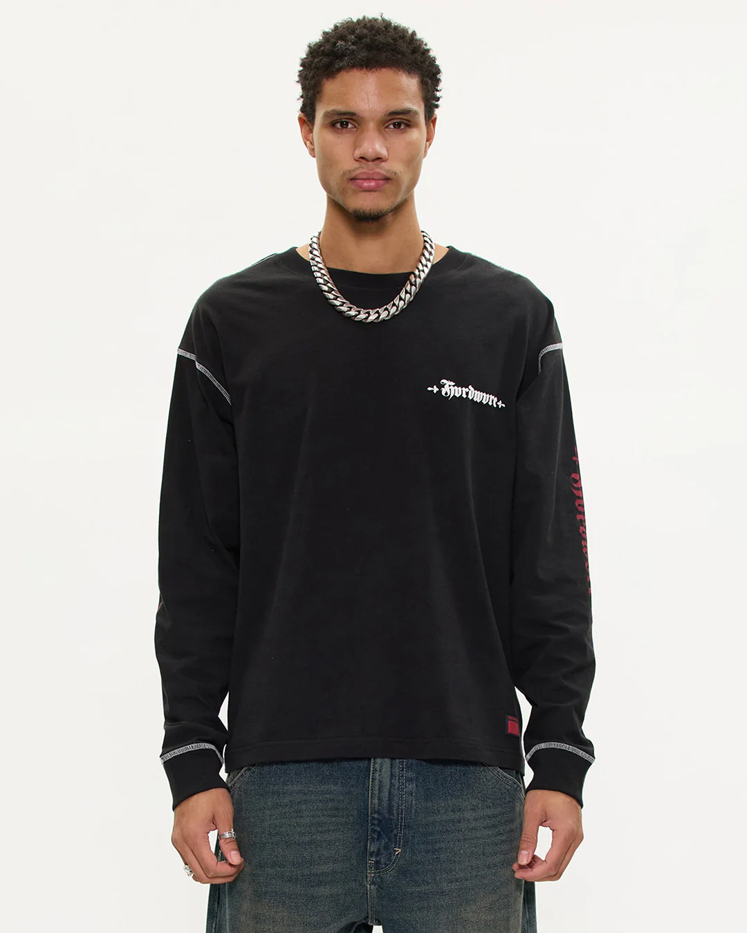 Goth Bobby Long Sleeve T-Shirt - Black