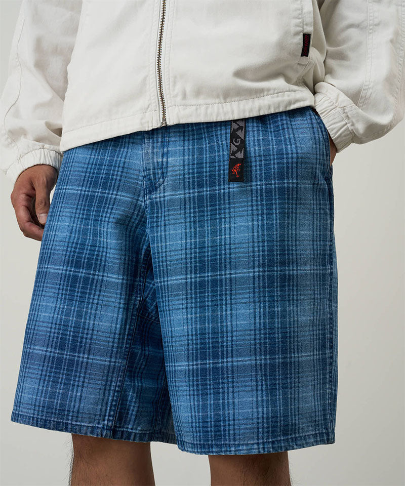 Lagoon Denim Plaid Shorts - Indigo Checkered Plaid - Image 10