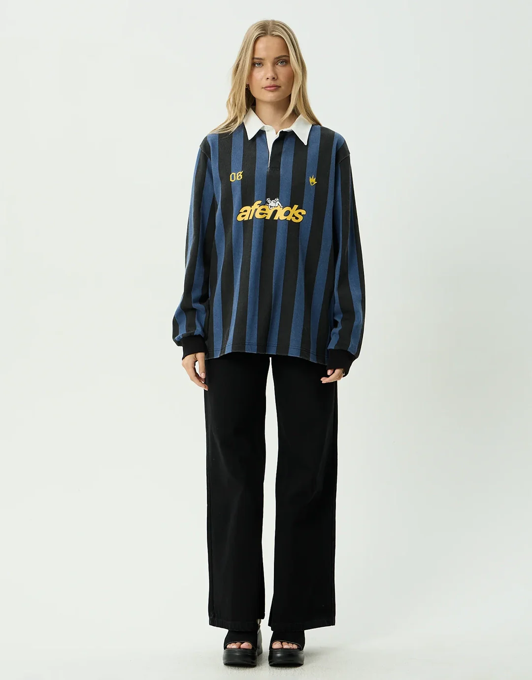 Angel Boy Rugby Long Sleeve Shirt - Black Stripe - Image 7