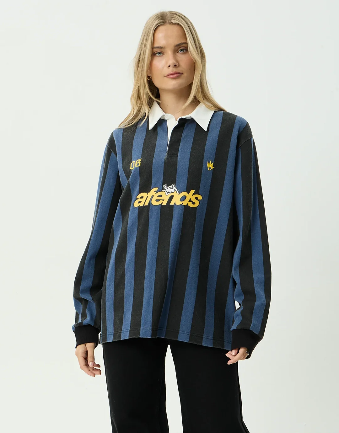 Angel Boy Rugby Long Sleeve Shirt - Black Stripe - Image 8