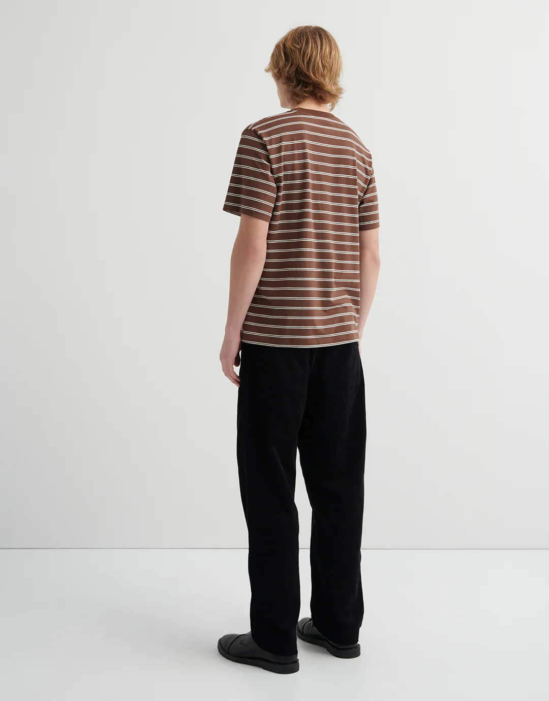 Staple Tee - Brown Stripe - Image 2