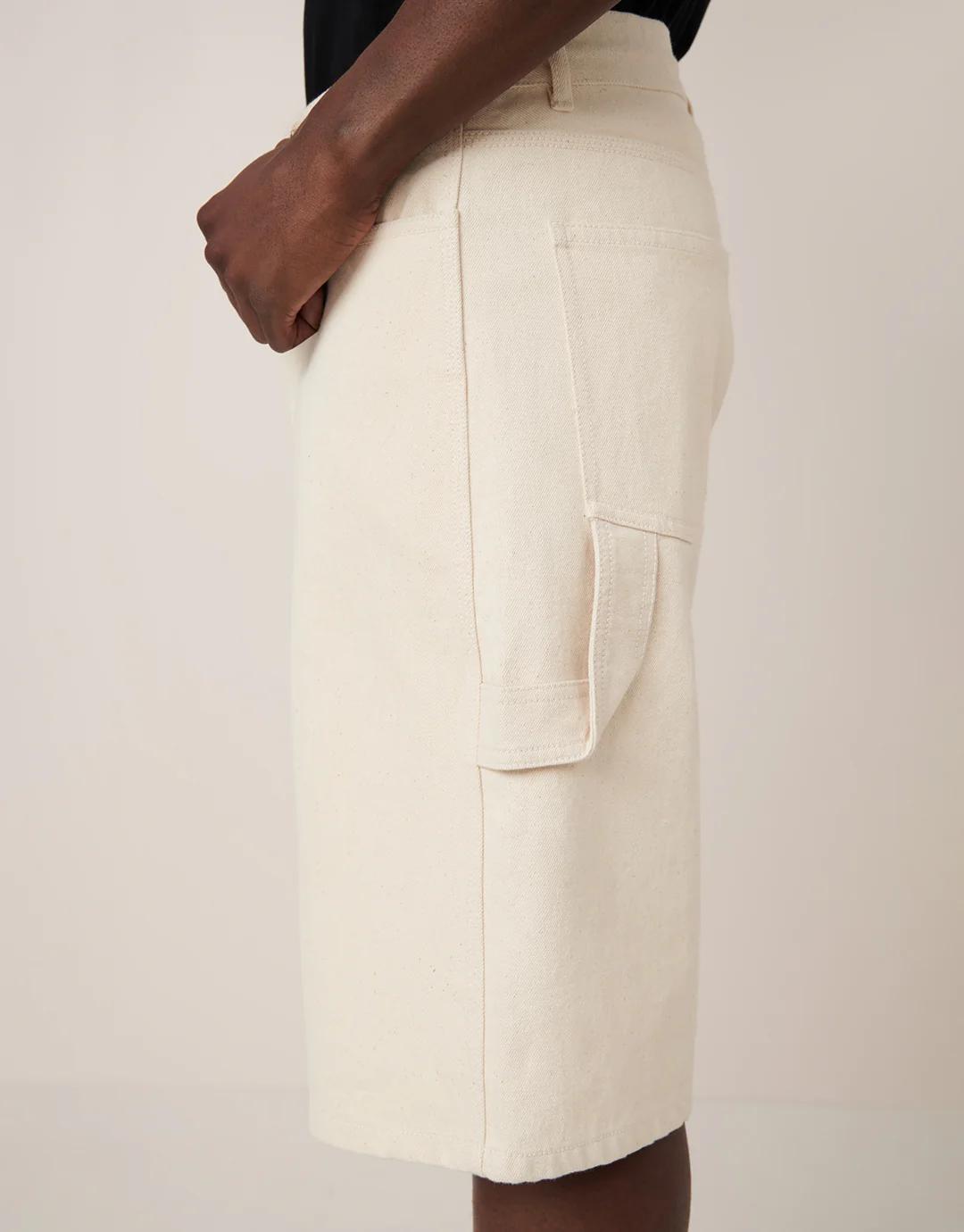 Workwear Shorts - Ecru Denim - Image 4