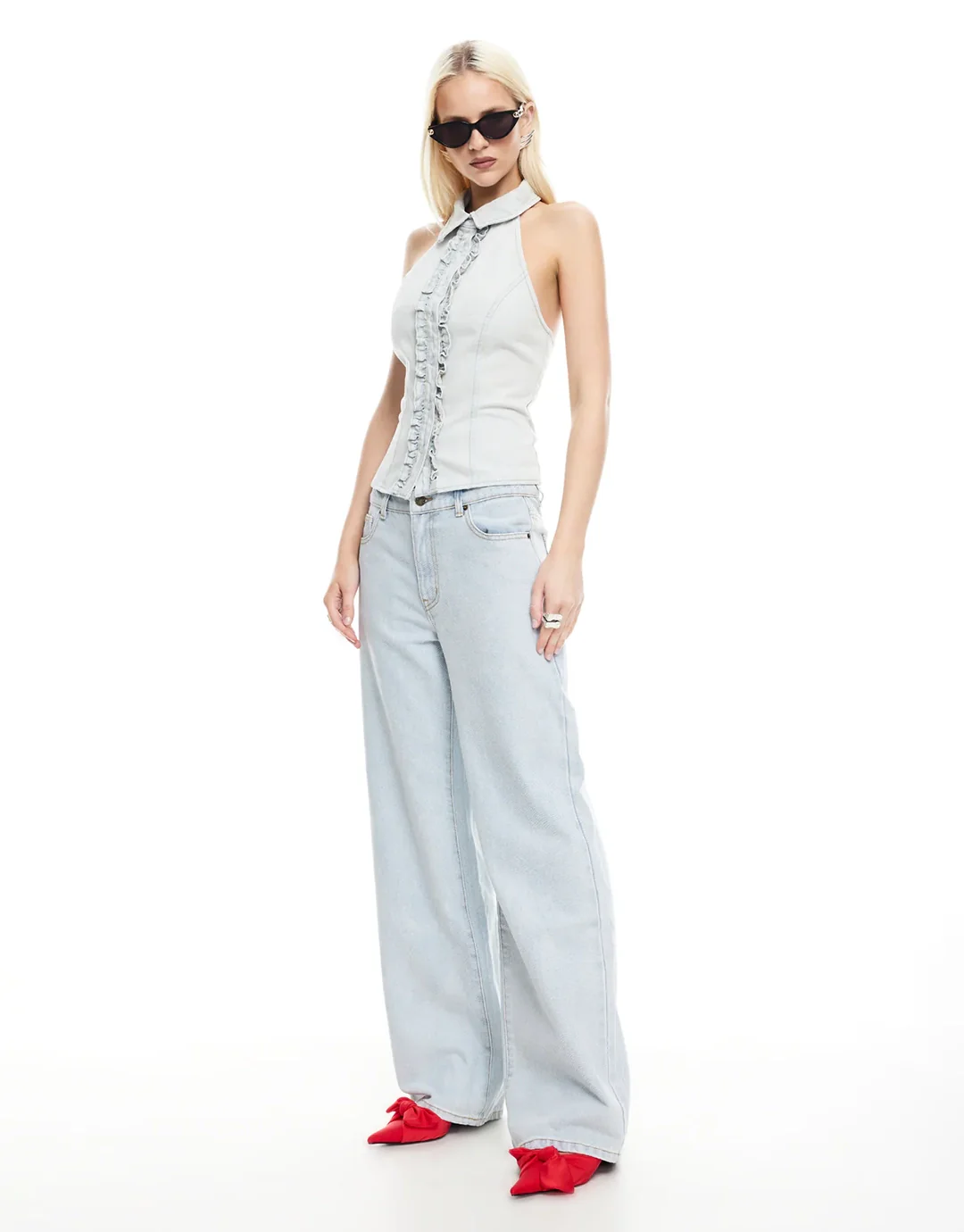 Afterglow Halter Top - Light Denim - Image 2