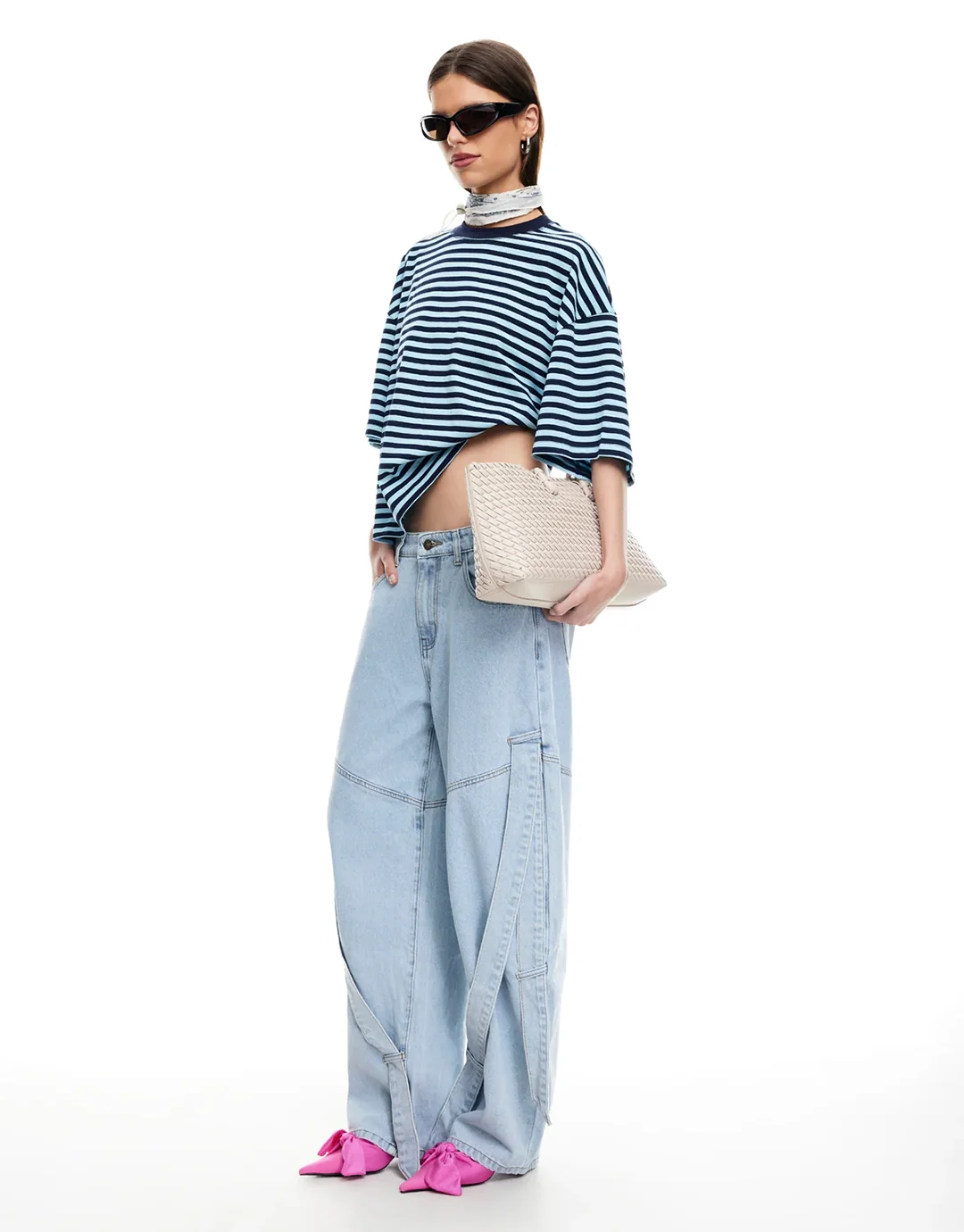 Bloom Short Sleeve Top - Navy Sea Stripe - Image 5