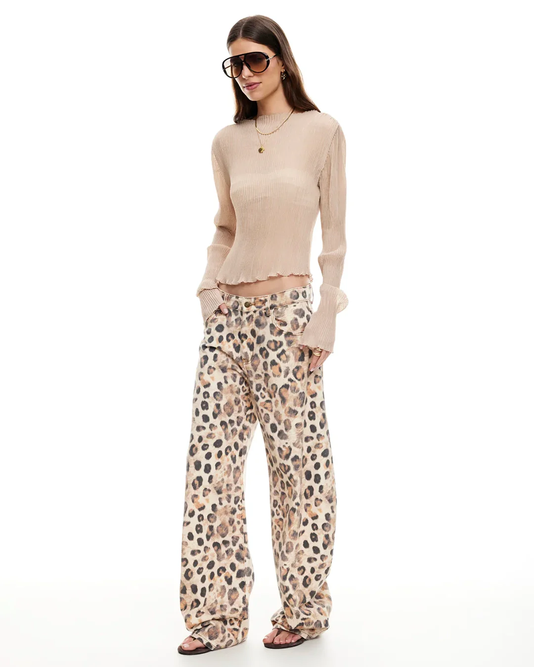 Ford Long Sleeve Top - Beige - Image 5