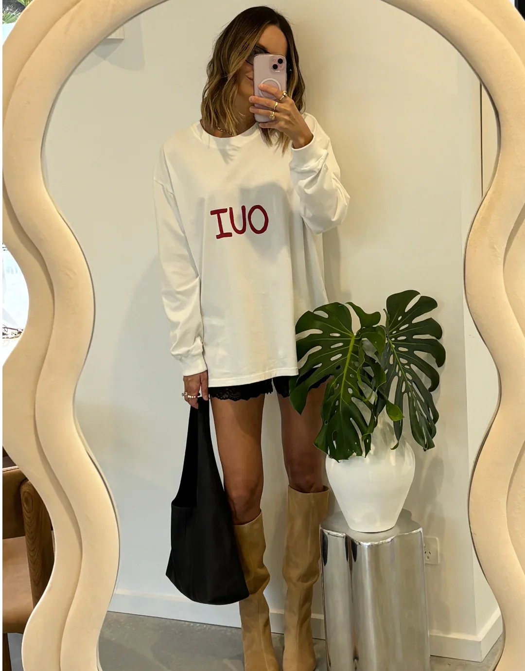 Frenchie Long Sleeve T-Shirt - White - Image 4