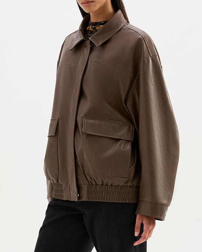 Lyla Vegan Leather Jacket - Umber - Image 4