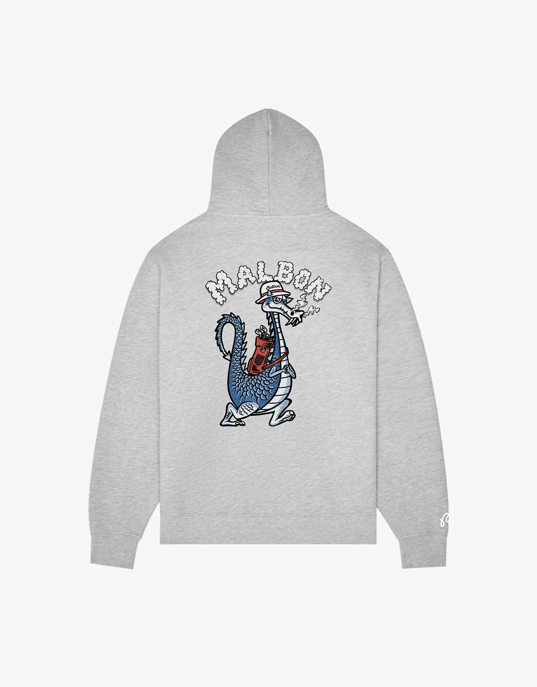 Fesque Dragon Hoodie - Athletic Heather Grey - Image 3