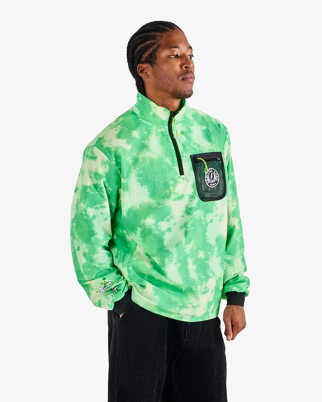 Grateful Dead Cascade Windshirt - Green Tie Dye