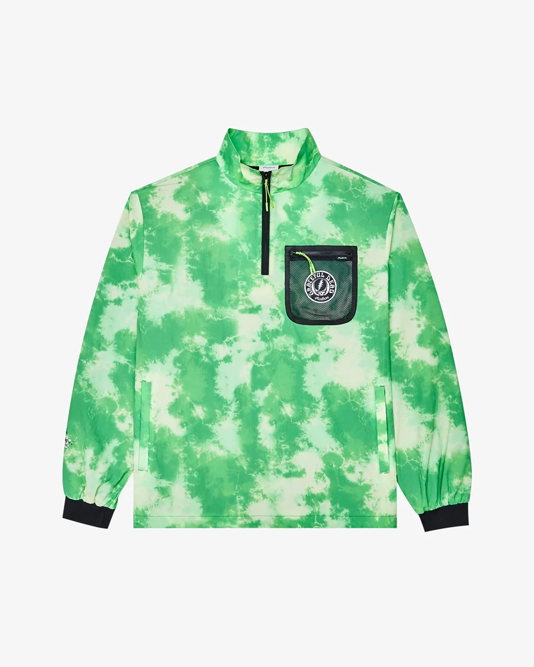 Grateful Dead Cascade Windshirt - Green Tie Dye - Image 3
