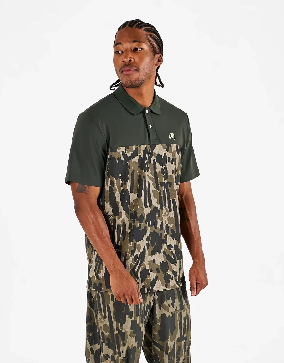 Tour Divot Polo Shirt - Bark Camo