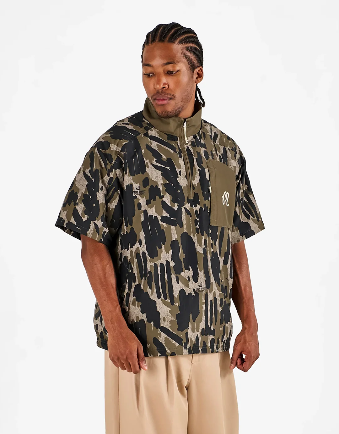 Tour Divot Windshirt - Bark Camo
