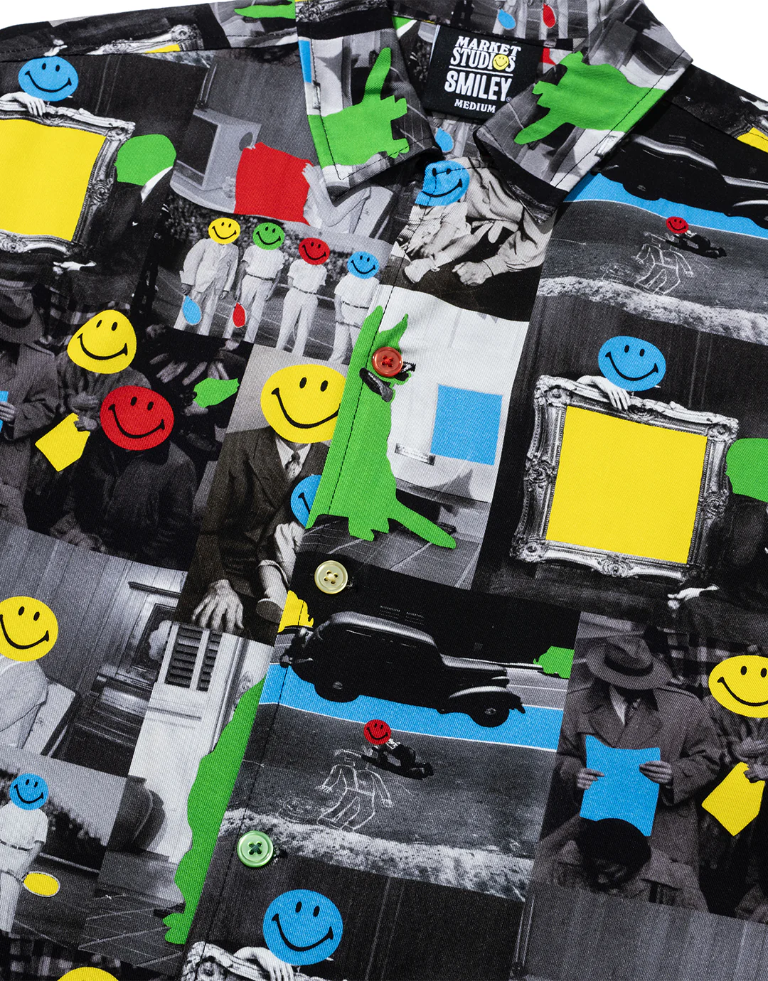 Smiley Collage Short Sleeve Shirt - Multi - Image 6
