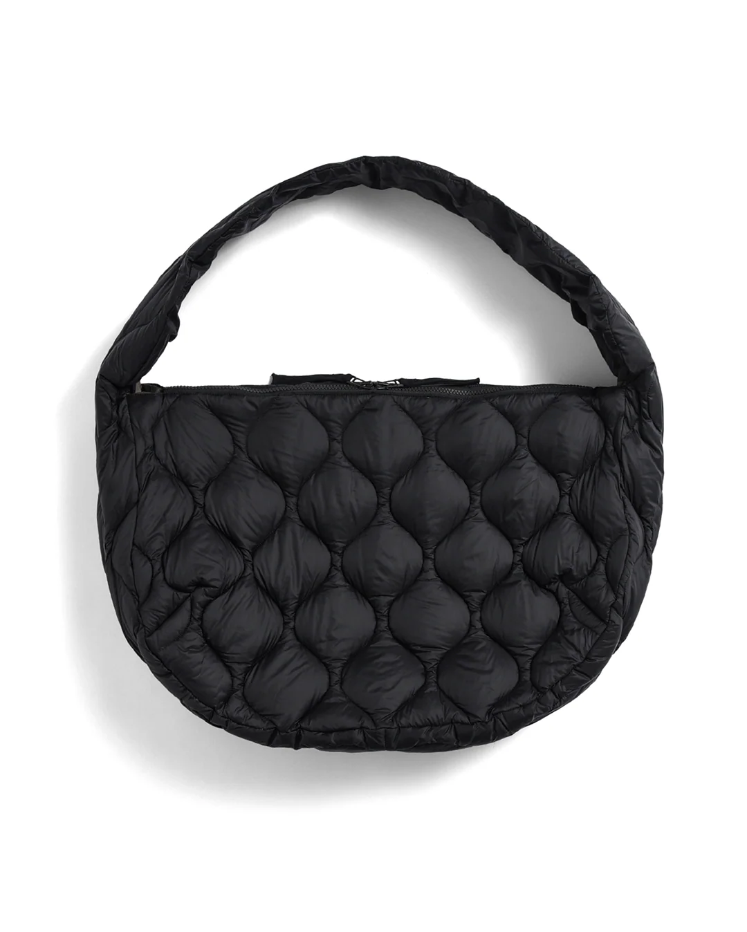 Military Banana Shoulder Down Bag L - Black