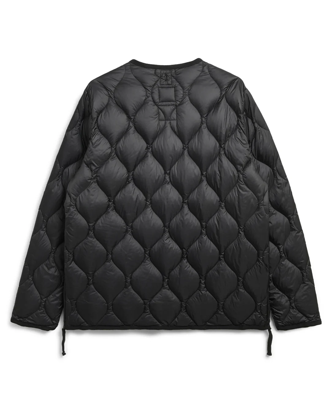 Military V-Neck W-Zip Down Jacket - Black - Image 6