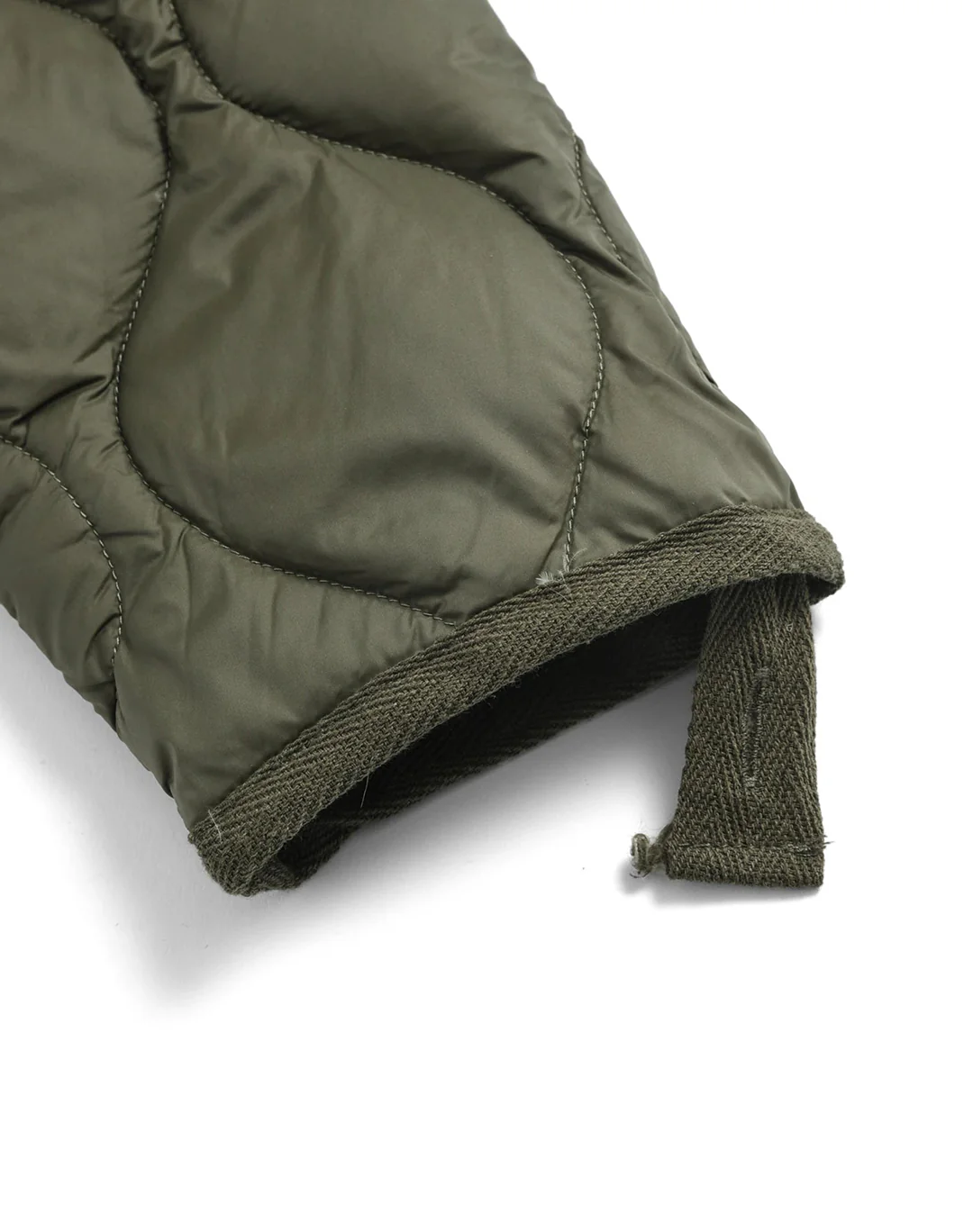 Military V-Neck W-Zip Down Jacket - D.Olive - Image 10