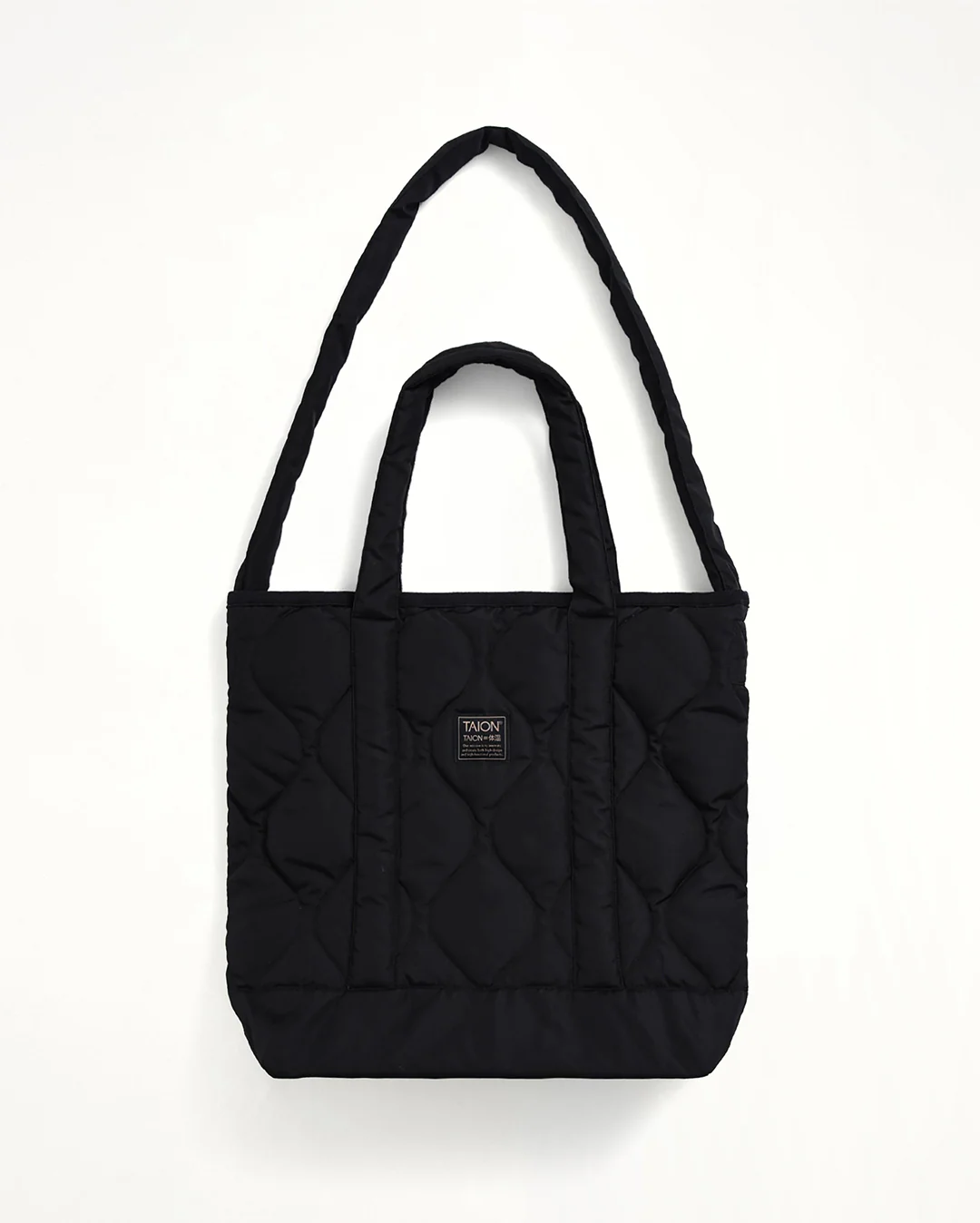 Military Zip Top Tote Down Bag M - Black