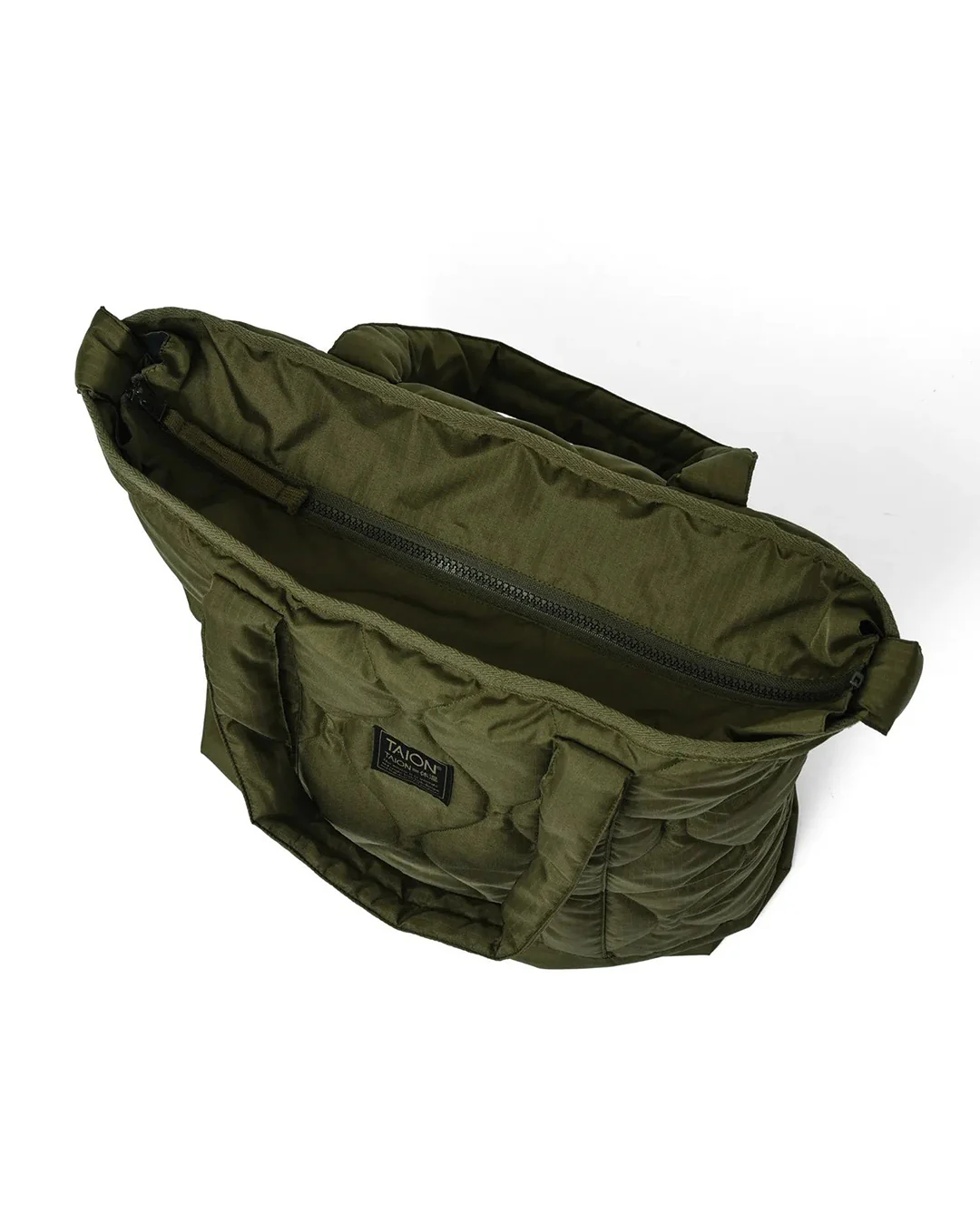Military Zip Top Tote Down Bag M - D.Olive - Image 3
