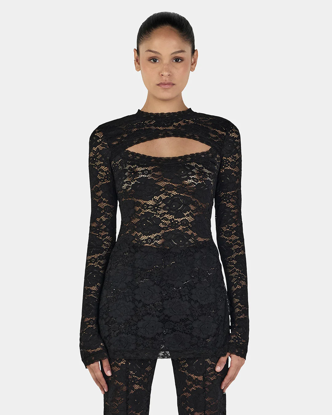 Misha Long Sleeve Top - Black