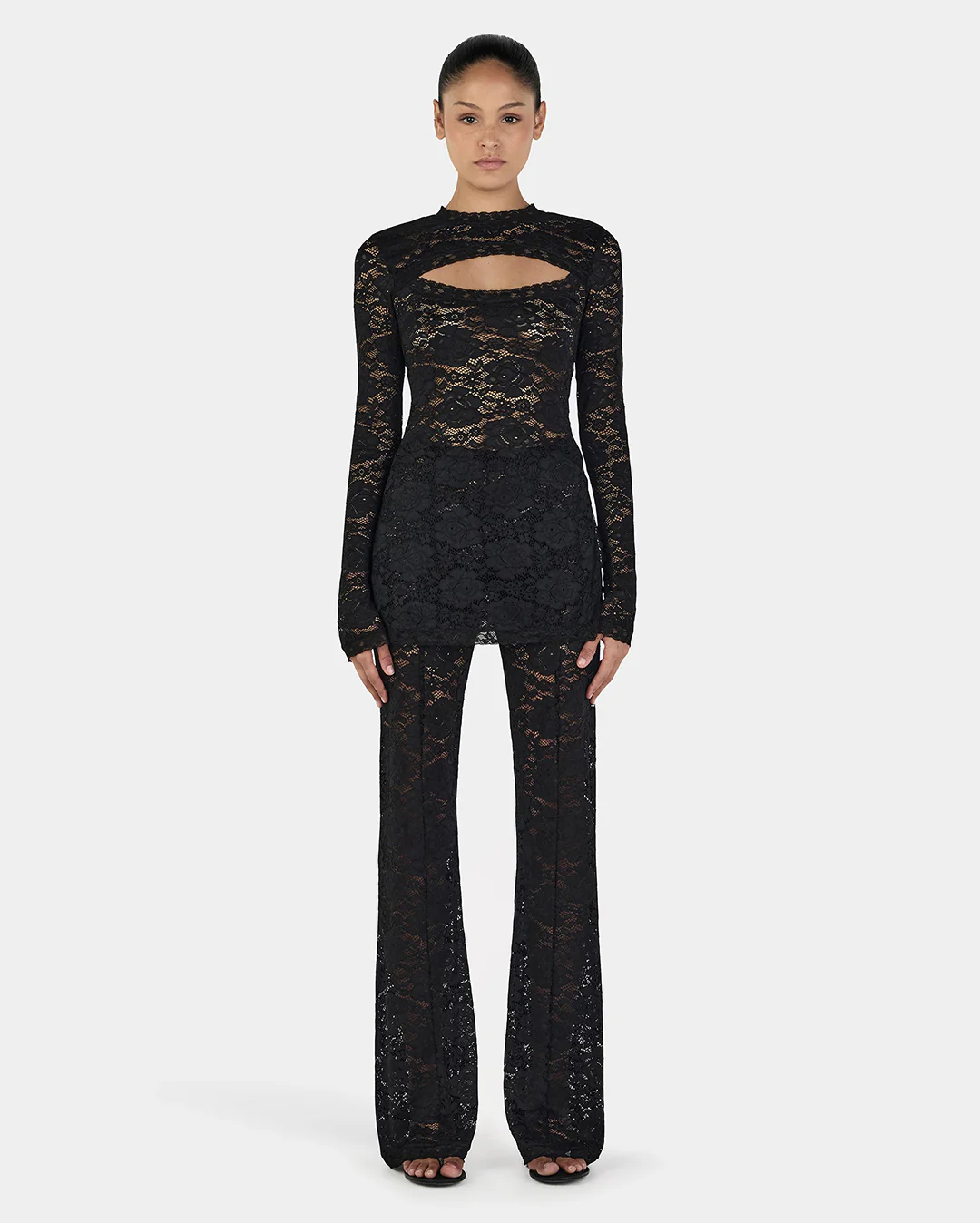Misha Long Sleeve Top - Black - Image 4