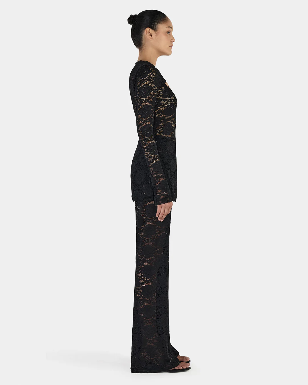 Misha Long Sleeve Top - Black - Image 5