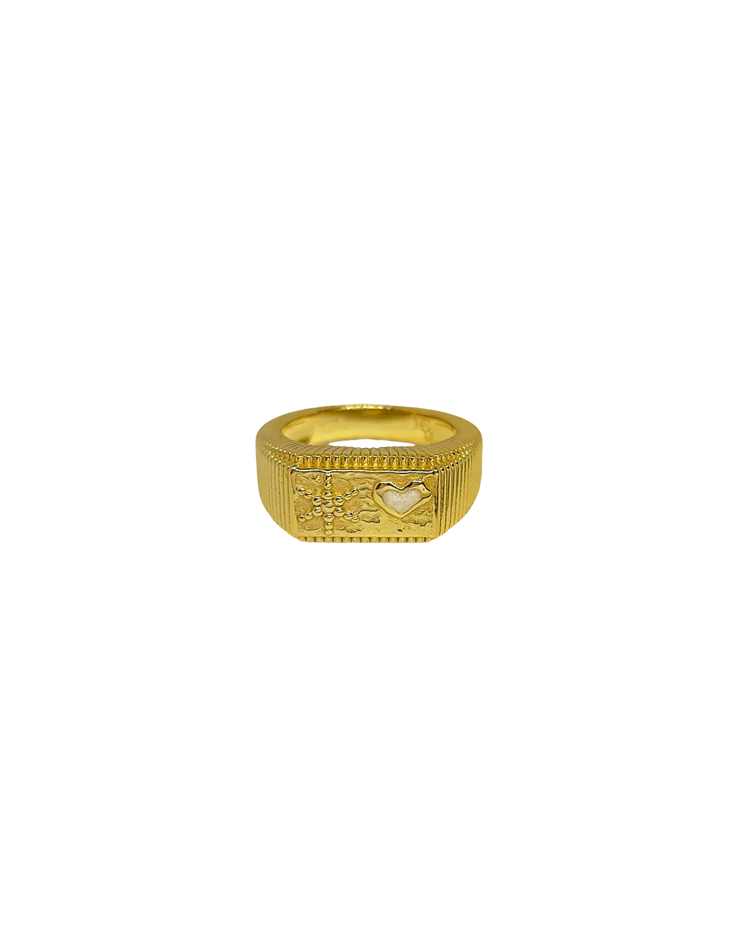 Nika Ring - Gold Pearl