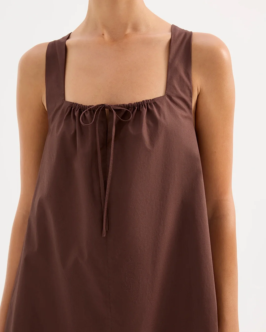 Alexis Mini Dress - Chocolate - Image 4