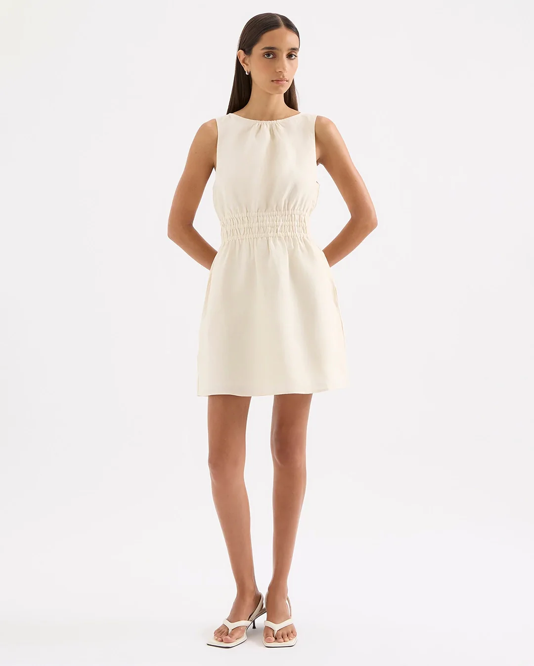 Andri Linen Mini Dress - Chamomile