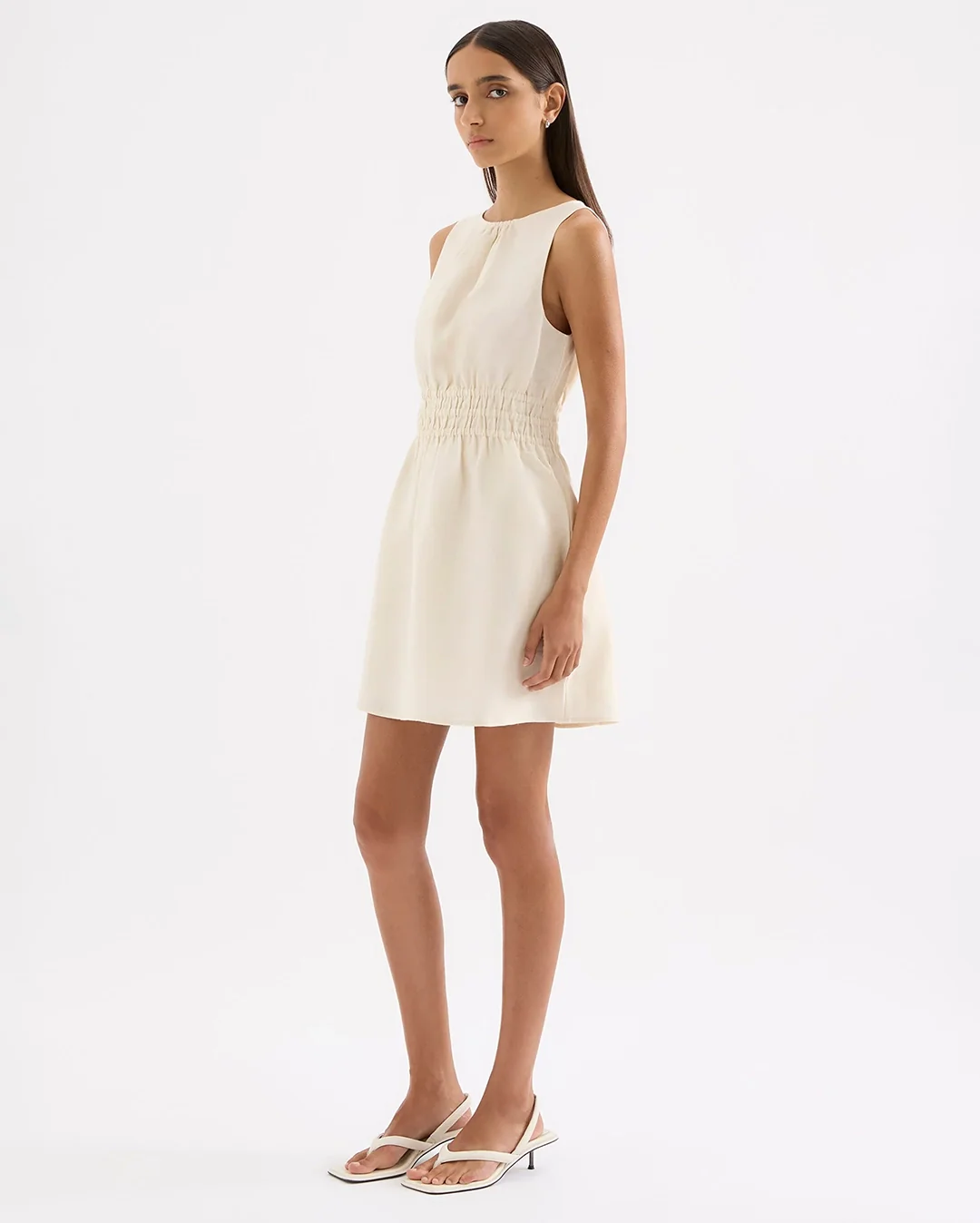 Andri Linen Mini Dress - Chamomile - Image 3