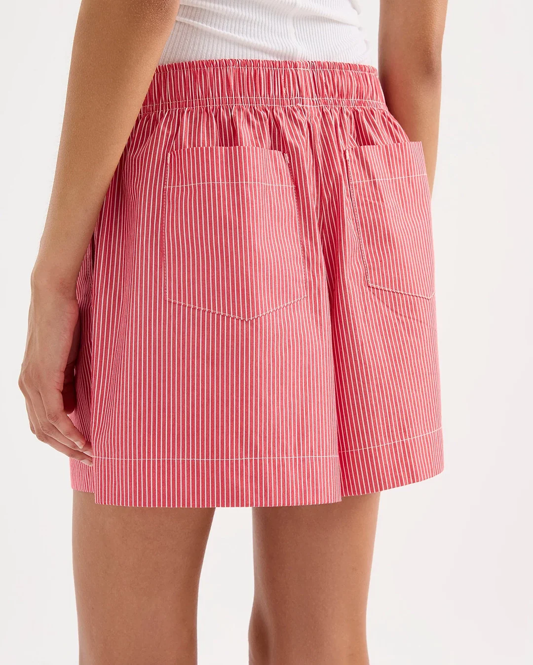 Anouk Stripe Shorts - Red Stripe - Image 5