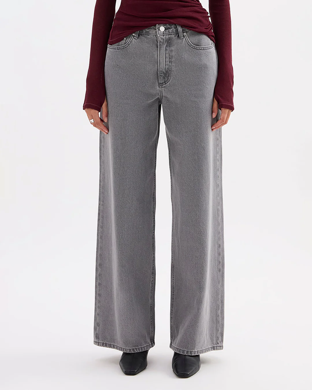 Calvi Boyfriend Jean - Steel - Image 2
