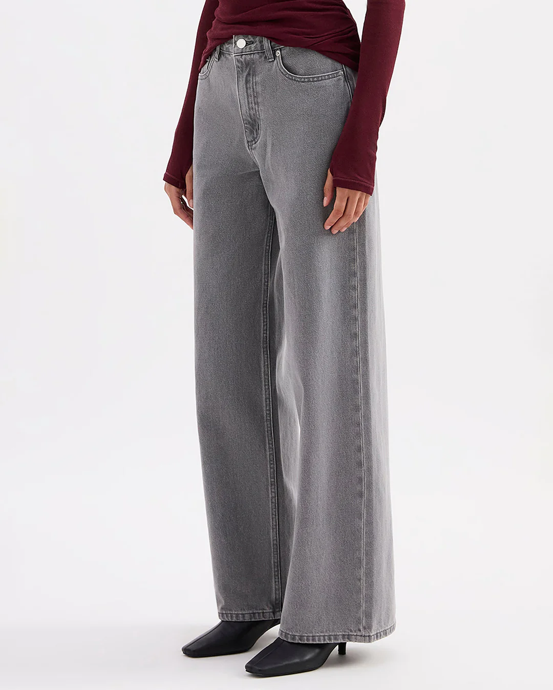 Calvi Boyfriend Jean - Steel - Image 3