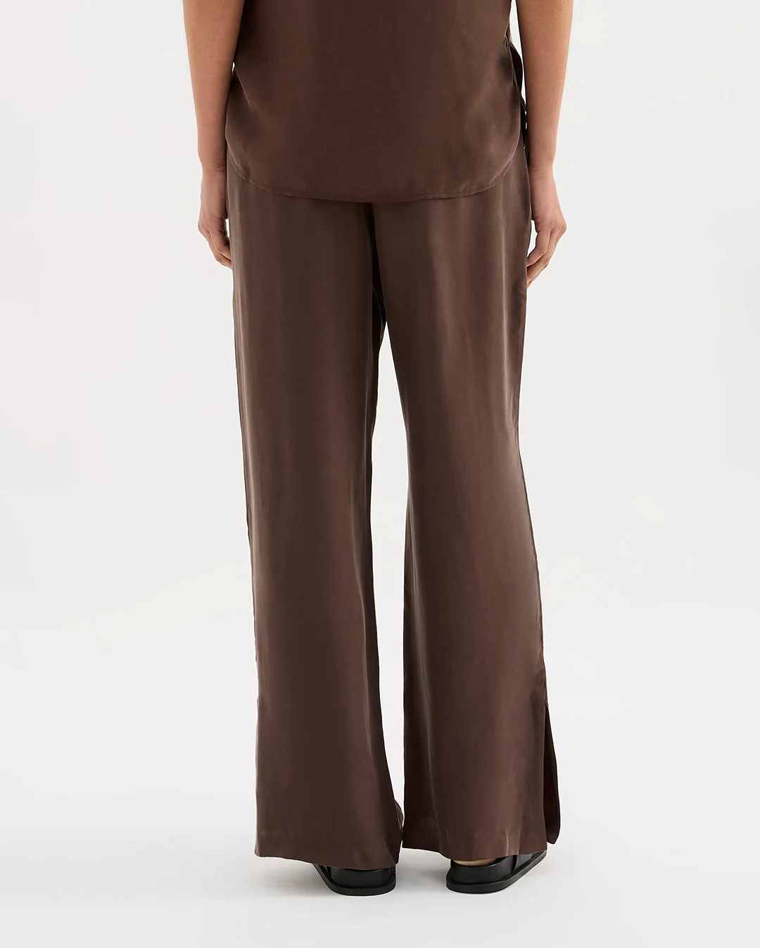 Dara Cupro Pant - Chocolate - Image 3