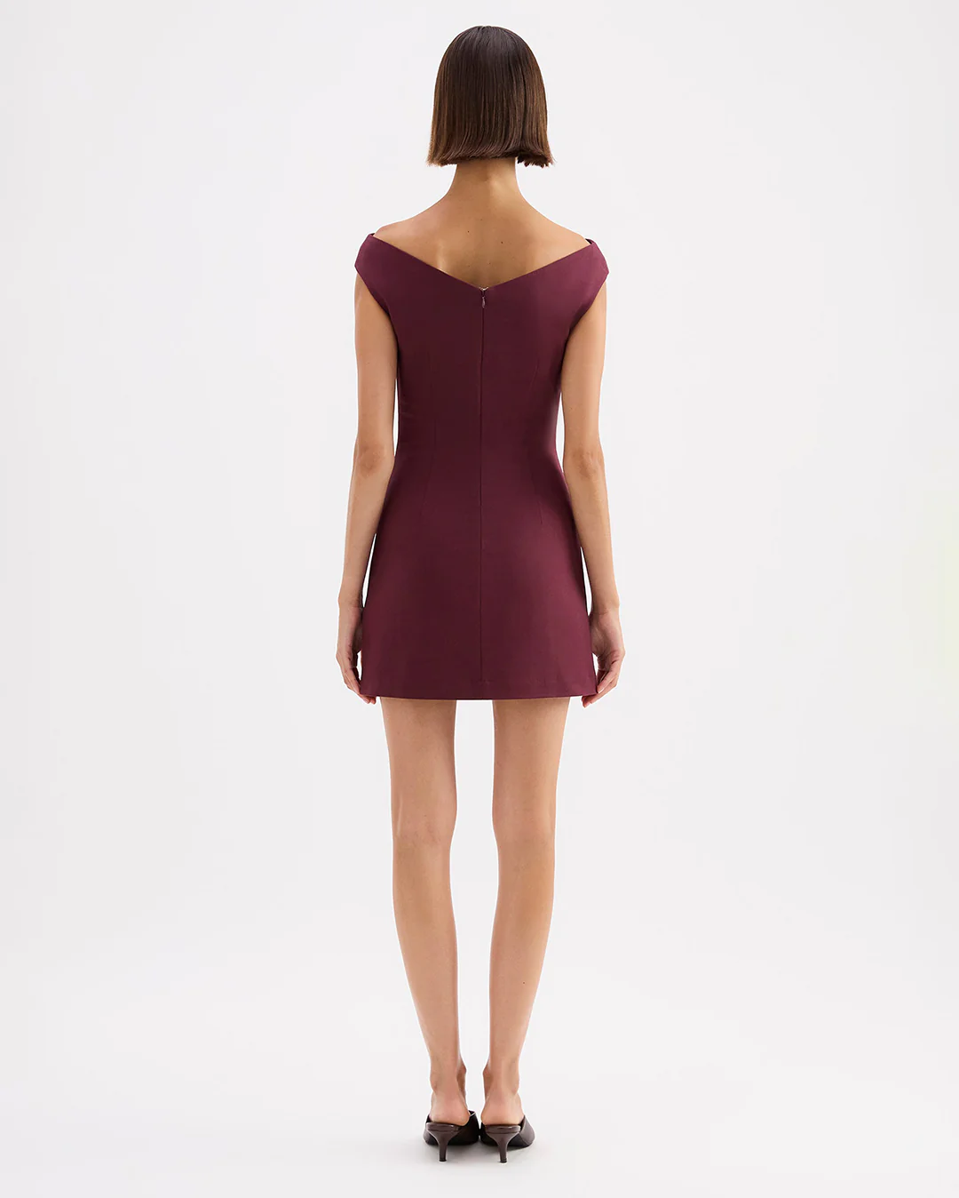 Ema Mini Dress - Merlot - Image 4