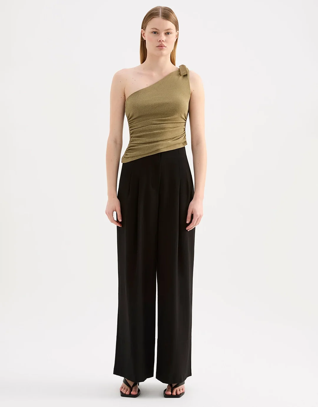 Flora Mesh Top - Deep Olive - Image 3