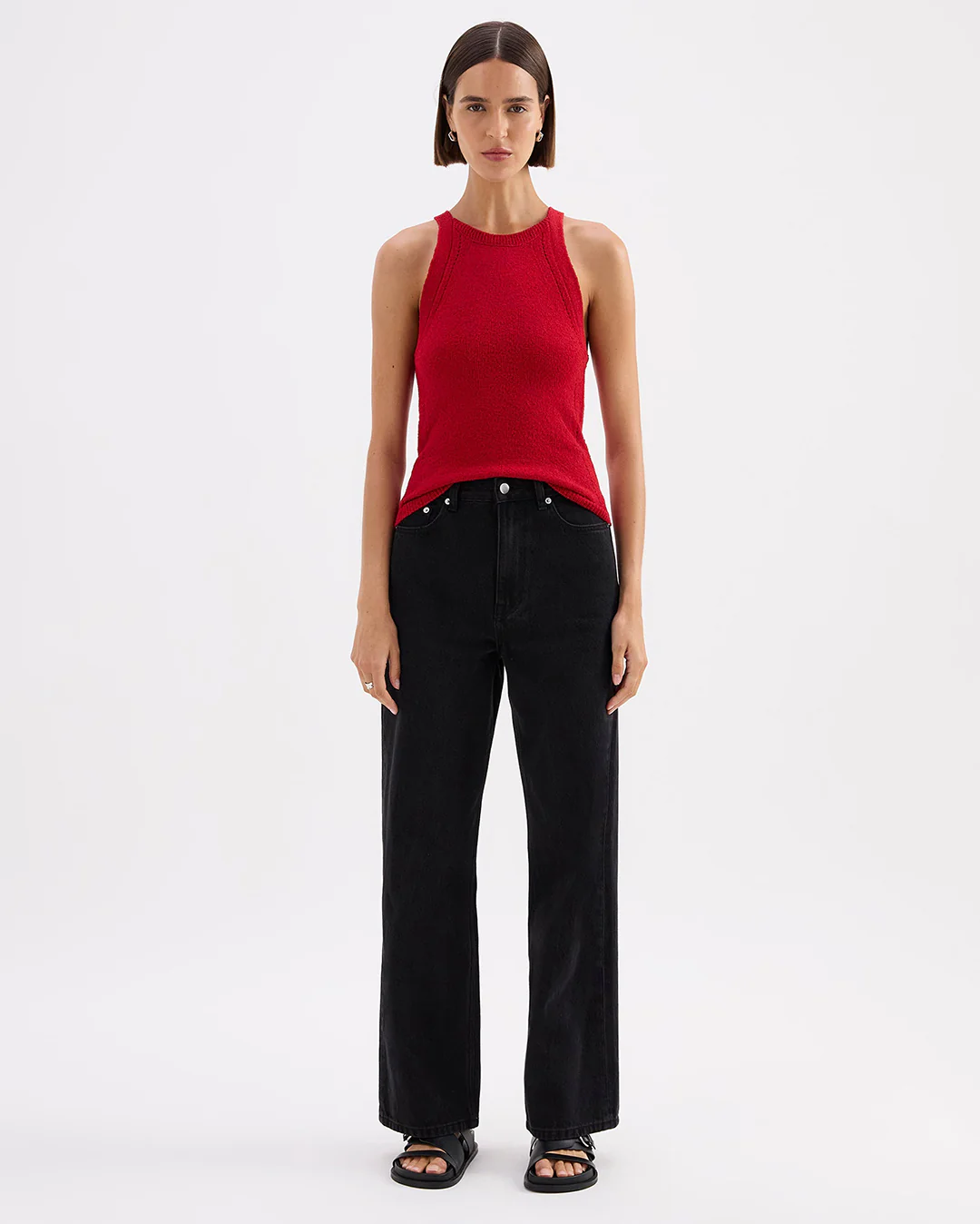 Kharis Knit Tank - Cherry