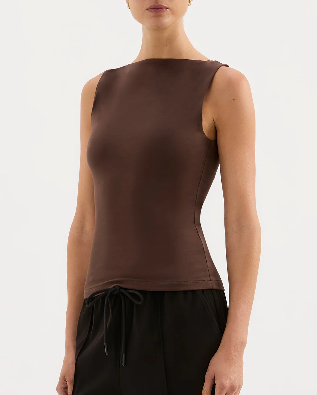 Lois Organic Tank - Chocolate - Image 3