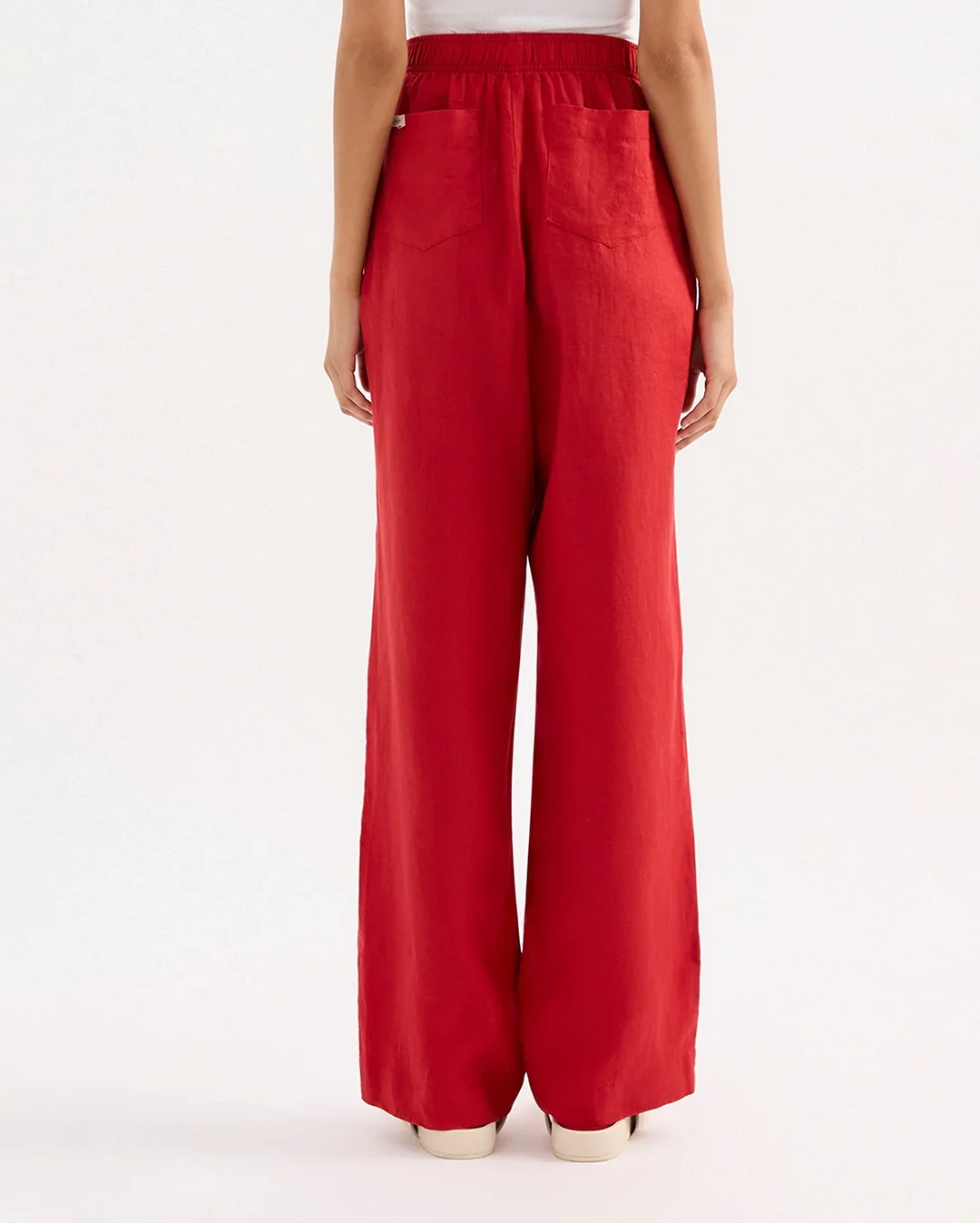 Lounge Linen Pant - Vermillion - Image 6