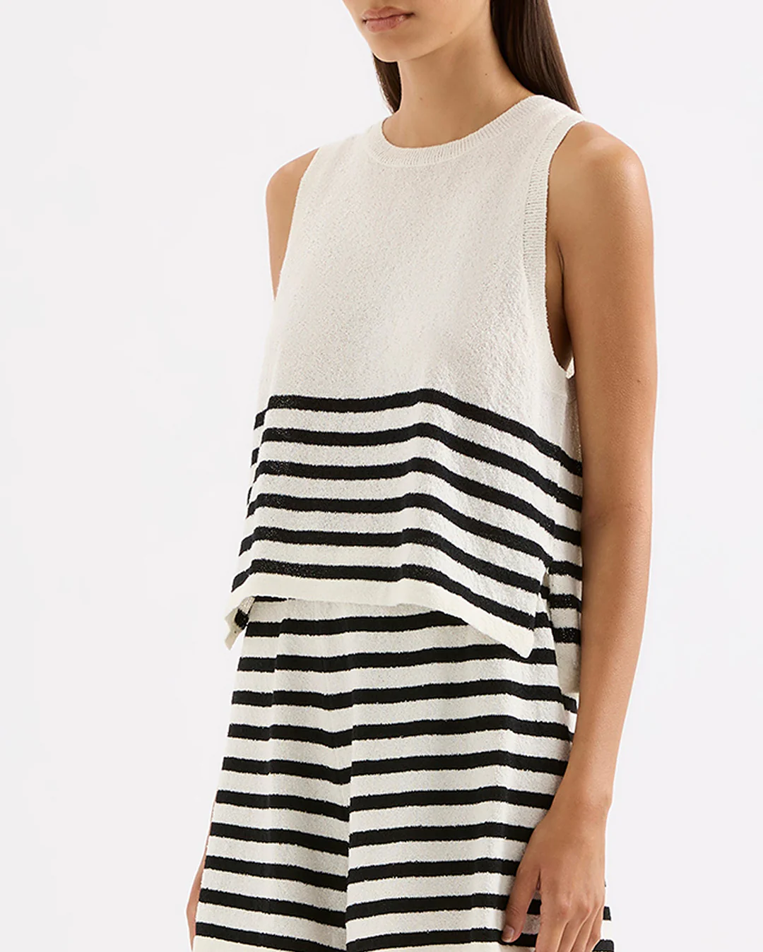 Marika Knit Tank - Black Stripe - Image 4