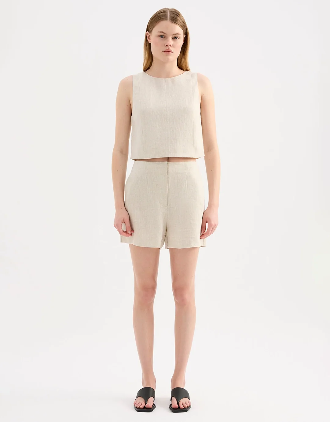 Marli Linen Top - Natural
