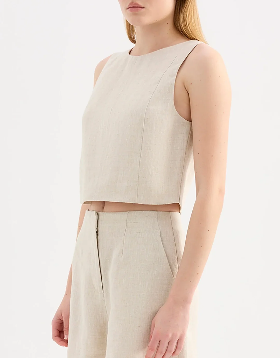 Marli Linen Top - Natural - Image 3