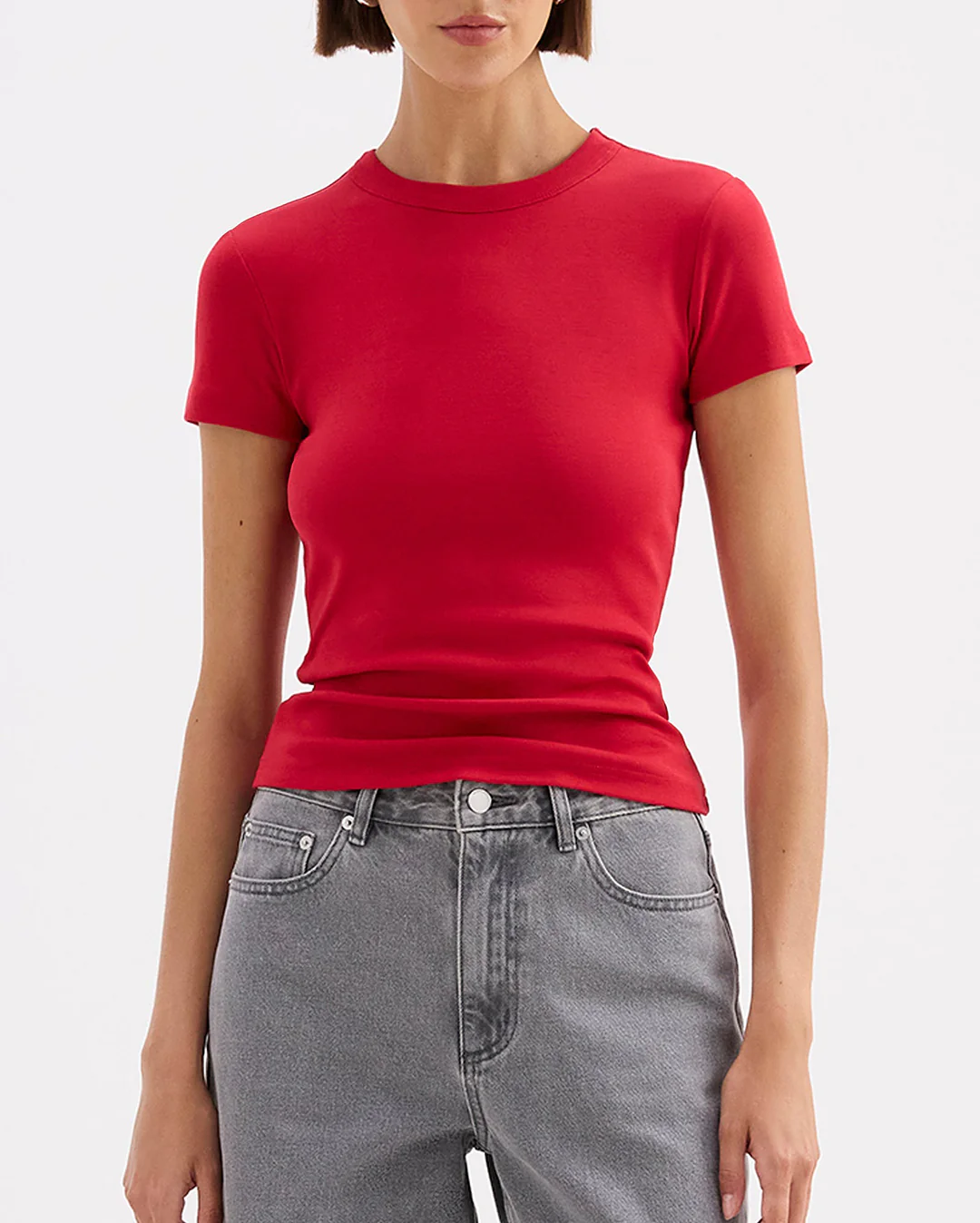 Organic Baby Tee - Cherry - Image 4