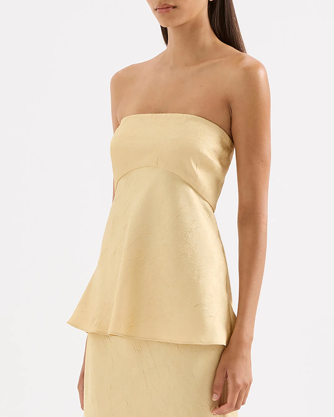 Pandora Strapless Top - Butter - Image 5