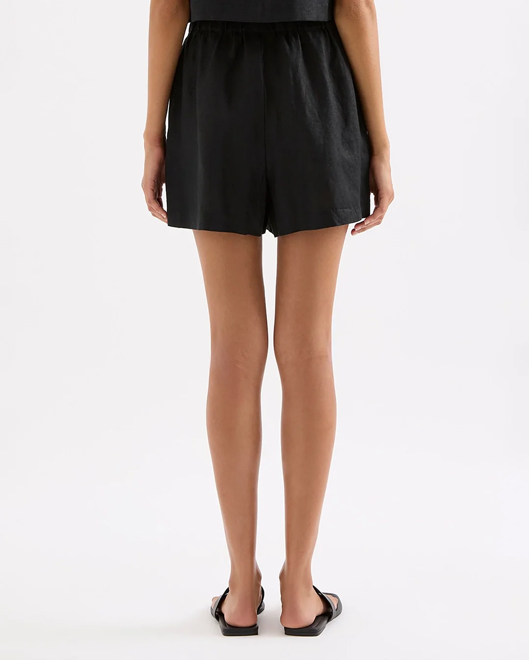 Theo Linen Short - Black - Image 5