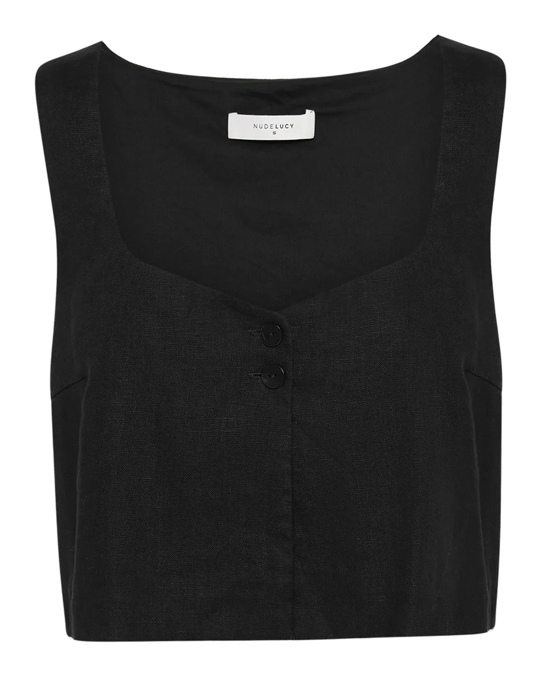Theo Linen Top - Black - Image 6